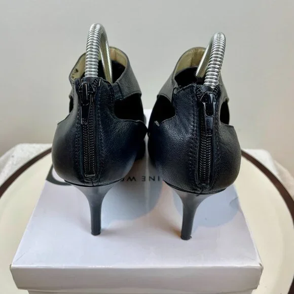 Nine west Black open toe heel Size 9.5 - Picture 2 of 10